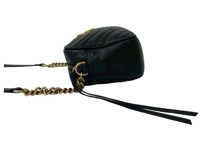 Gucci GG Marmont gesteppte Leder Schultertasche Schwarz - Ansicht 5