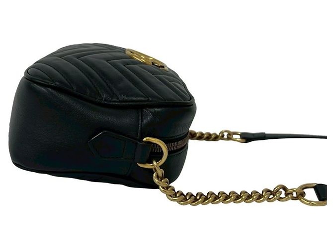 Gucci GG Marmont gesteppte Leder Schultertasche Schwarz - Ansicht 6