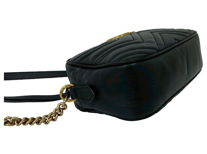 Gucci GG Marmont gesteppte Leder Schultertasche Schwarz - Ansicht 7