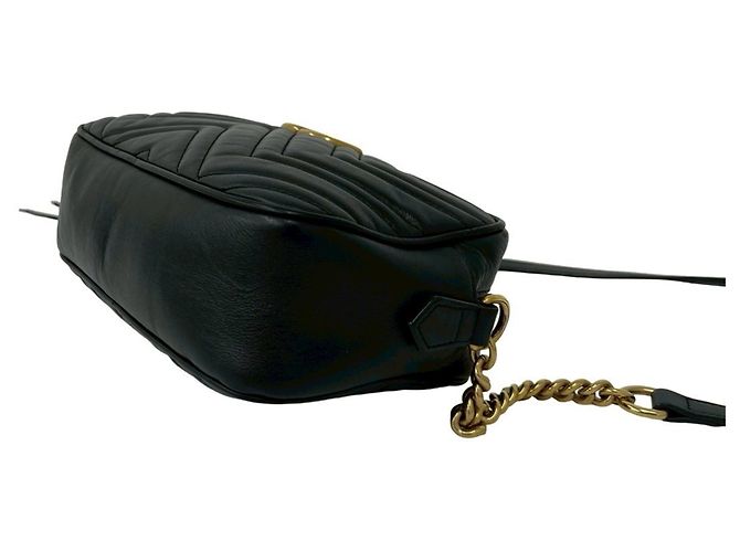 Gucci GG Marmont gesteppte Leder Schultertasche Schwarz - Ansicht 8