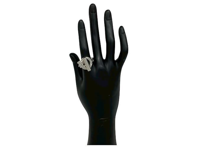 Hermès Hermes Croisette Band Ring Silber - Ansicht 2