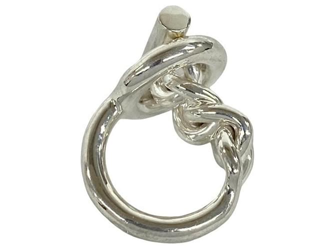 Hermès Hermes Croisette Band Ring Silber - Ansicht 6