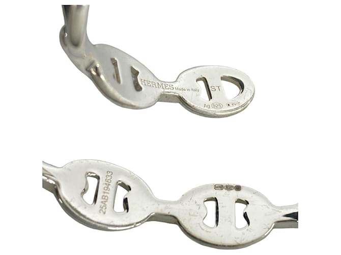 Hermès Bracciale rigido Enchainée HERMES Argento - vista 3