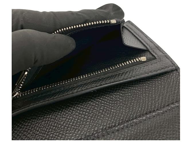 Hermès Bearn Tri-fold Wallet Schwarz - Ansicht 10