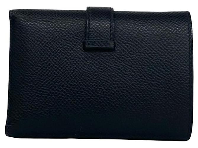 Hermès Bearn Tri-fold Wallet Schwarz - Ansicht 2