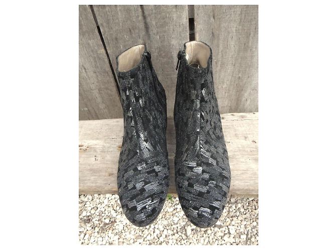 Autre Marque Botines François Pinet con tacón joya Gris antracita - vista 5