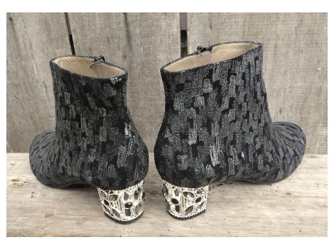 Autre Marque Botines François Pinet con tacón joya Gris antracita - vista 6