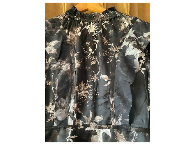 Autre Marque AllSaints Kleid mit Rüschen und floralem Print Schwarz - Ansicht 2