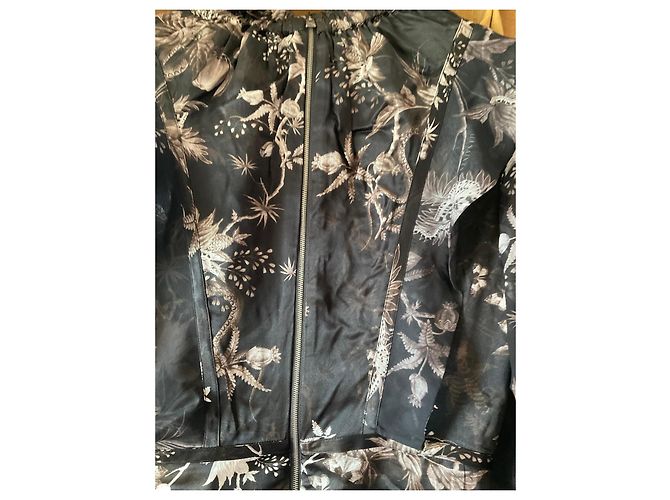 Autre Marque AllSaints Kleid mit Rüschen und floralem Print Schwarz - Ansicht 4