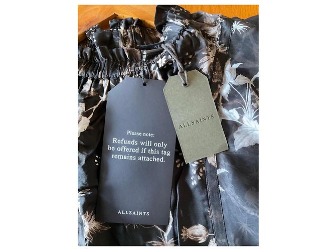 Autre Marque AllSaints Kleid mit Rüschen und floralem Print Schwarz - Ansicht 5