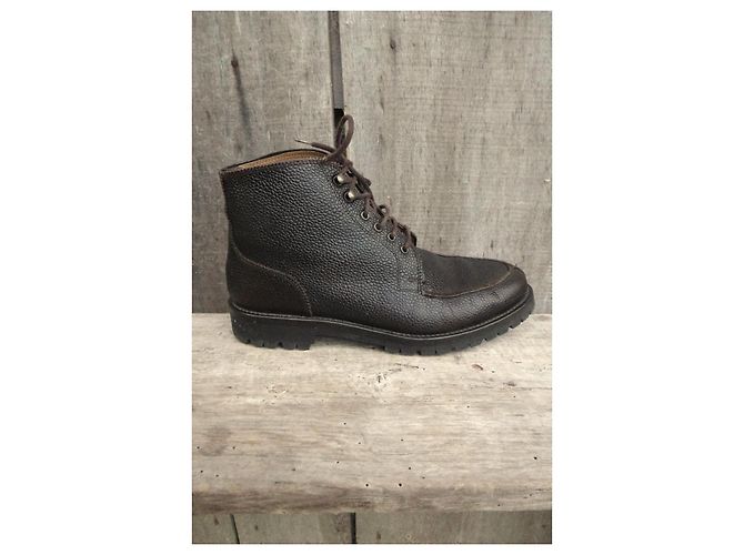 Autre Marque Botines de cuero marrón Castaño - vista 9