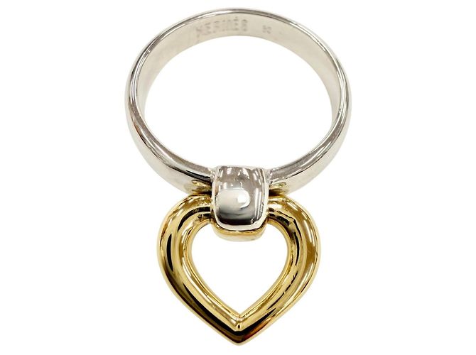 Ring Hermès Anello Heart Knock Band HERMES Argento D'oro - vista 6