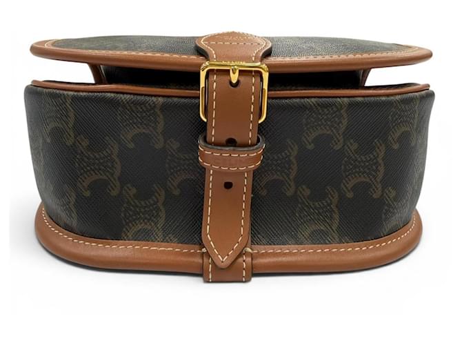Céline Borsa a tracolla Celine Medium Folco Triomphe Canvas - vista 4