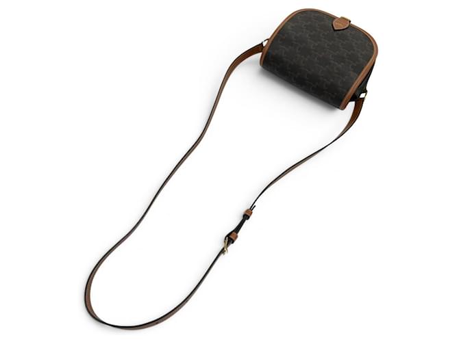 Céline Borsa a tracolla Celine Medium Folco Triomphe Canvas - vista 5