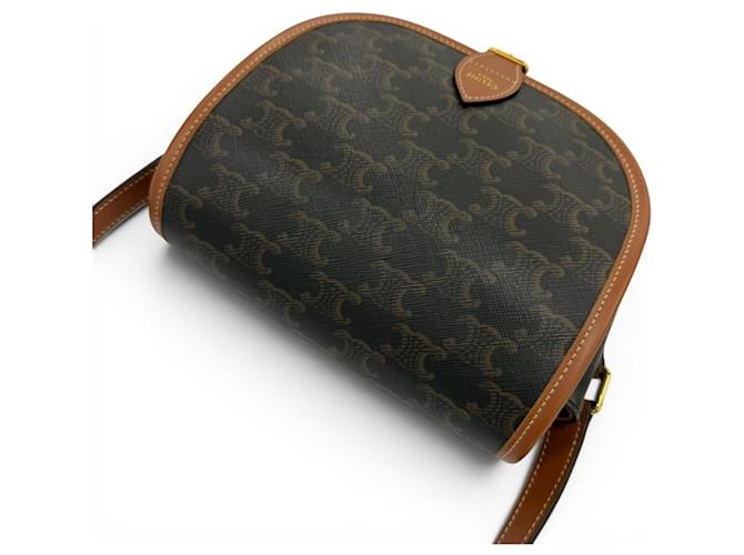 Céline Borsa a tracolla Celine Medium Folco Triomphe Canvas - vista 6