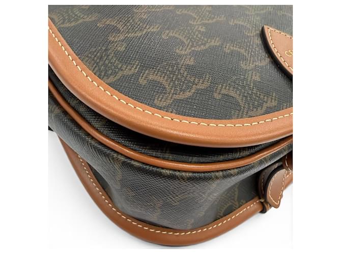 Céline Borsa a tracolla Celine Medium Folco Triomphe Canvas - vista 8