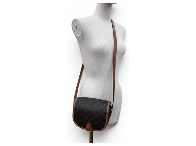 Céline Borsa a tracolla Celine Medium Folco Triomphe Canvas - vista 9