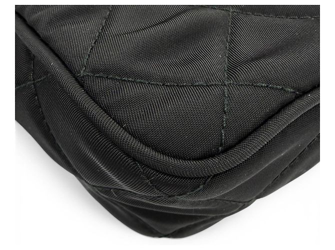 Prada 1BH910 Tessuto Inpunto Triangle Logo Borsa a mano Nero - vista 9