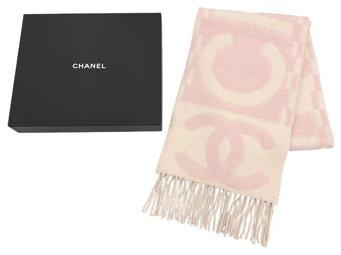 Stola in cashmere e seta rosa Chanel - vista 2