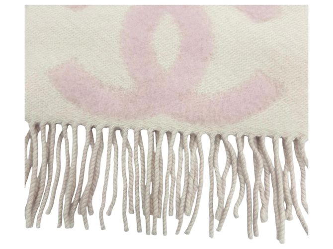 Stola in cashmere e seta rosa Chanel - vista 7