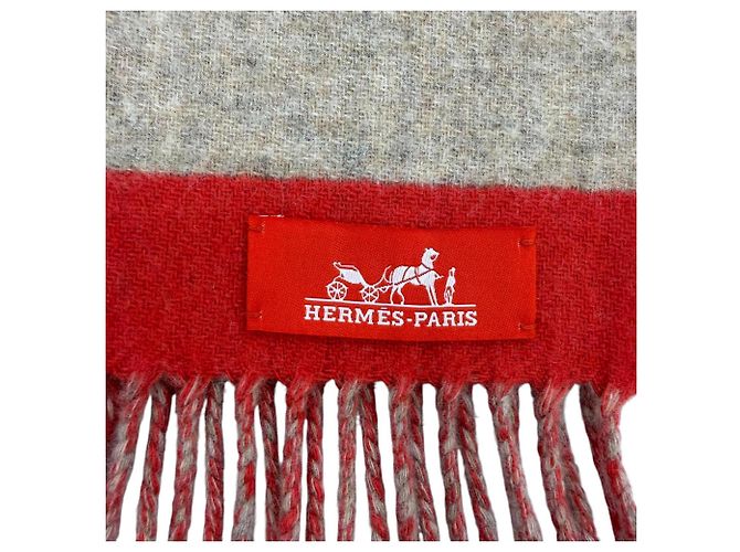 Hermès Stola Hermes Love Story Rosso Beige - vista 9