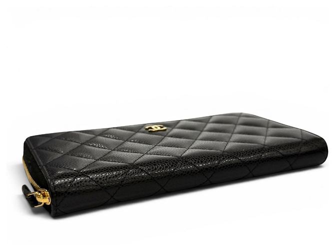 Timeless Portafoglio lungo in pelle di vitello martellata nera Chanel Nero - vista 4
