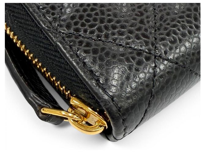 Timeless Portafoglio lungo in pelle di vitello martellata nera Chanel Nero - vista 6
