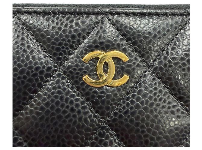 Timeless Portafoglio lungo in pelle di vitello martellata nera Chanel Nero - vista 7