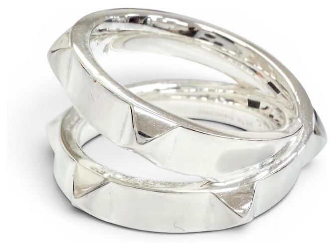 Hermès Hermes Clou de H Double Band Ring Silber - Ansicht 3