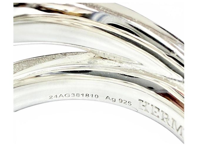 Hermès Hermes Clou de H Double Band Ring Silber - Ansicht 8