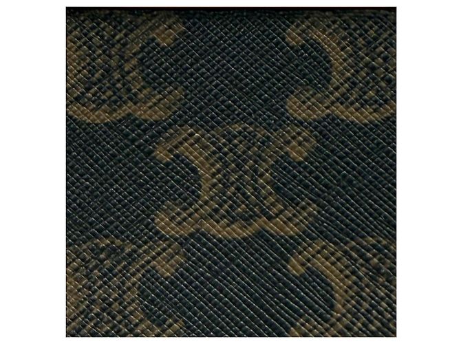 Céline Pochette cosmetica Celine Triomphe in pelle Small Marrone - vista 9
