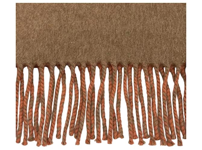 Hermès Stola/Sciarpa in cashmere Hermes Marrone - vista 4