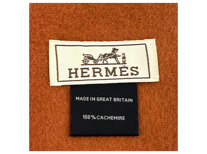 Hermès Stola/Sciarpa in cashmere Hermes Marrone - vista 6