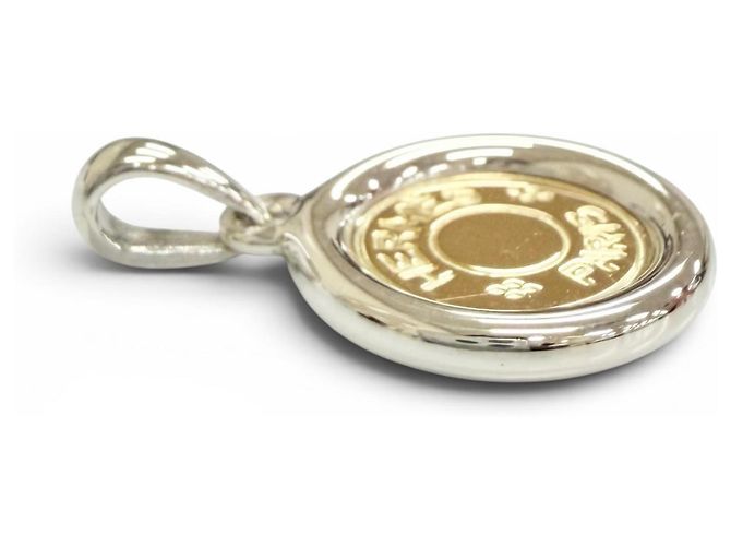 Hermès Pendente collana Sellier 925 Hermes Argento D'oro - vista 3