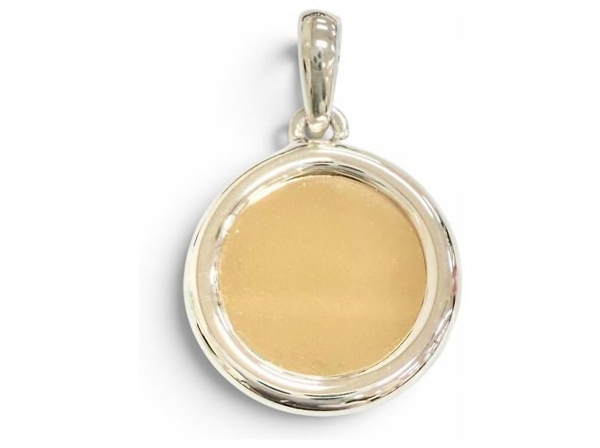 Hermès Pendente collana Sellier 925 Hermes Argento D'oro - vista 4