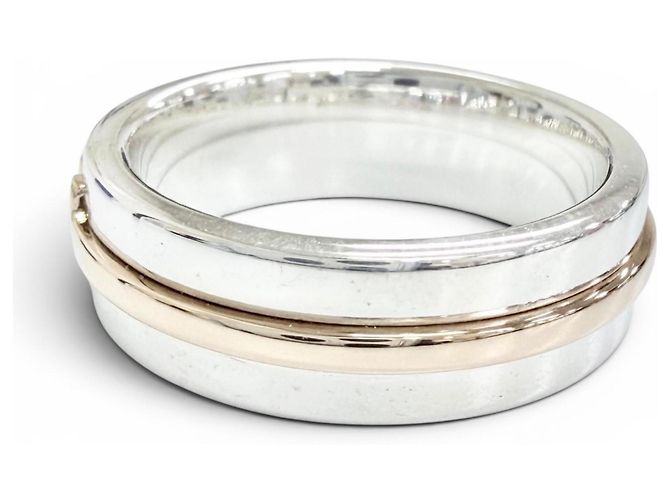 Tiffany & Co. Tiffany T TWO schmaler Ring Silber Golden - Ansicht 3