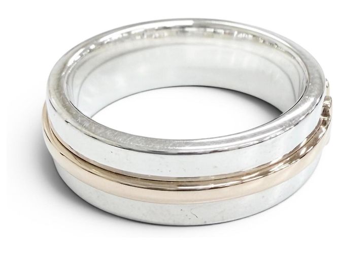 Tiffany & Co. Tiffany T TWO schmaler Ring Silber Golden - Ansicht 4