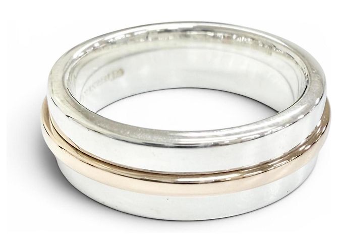 Tiffany & Co. Tiffany T TWO schmaler Ring Silber Golden - Ansicht 5