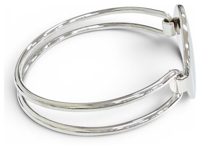 Tiffany & Co Bracciale Rigido Tiffany Vintage Oval ID Argento - vista 4