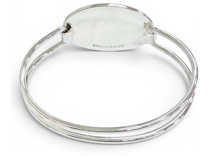 Tiffany & Co Bracciale Rigido Tiffany Vintage Oval ID Argento - vista 5