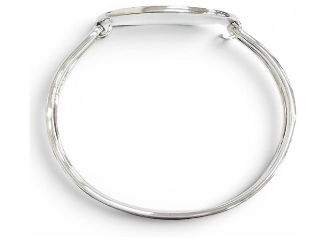 Tiffany & Co Bracciale Rigido Tiffany Vintage Oval ID Argento - vista 6