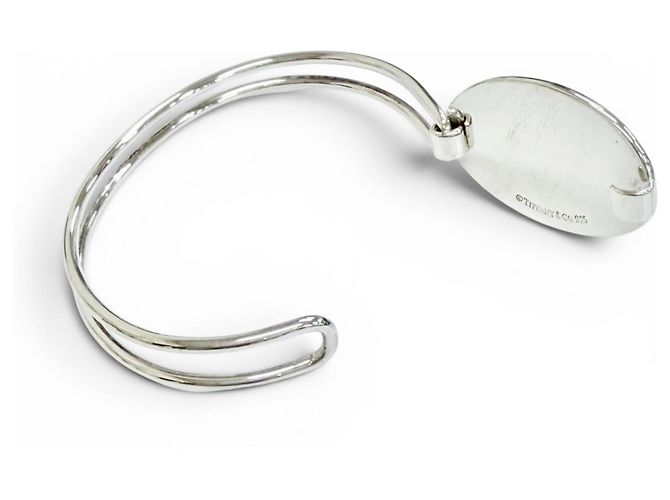 Tiffany & Co Bracciale Rigido Tiffany Vintage Oval ID Argento - vista 7