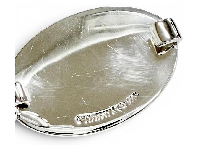 Tiffany & Co Bracciale Rigido Tiffany Vintage Oval ID Argento - vista 8
