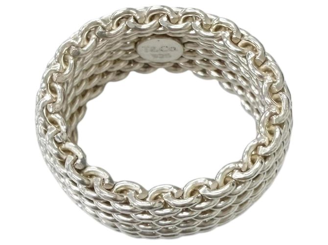 Tiffany & Co Tiffany Somerset SV925 Mesh Ring Silvery - view 2