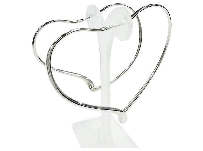 Orecchini a cerchio Elsa Peretti Open Heart Large di Tiffany & Co. Argento - vista 2