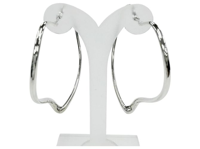 Orecchini a cerchio Elsa Peretti Open Heart Large di Tiffany & Co. Argento - vista 3