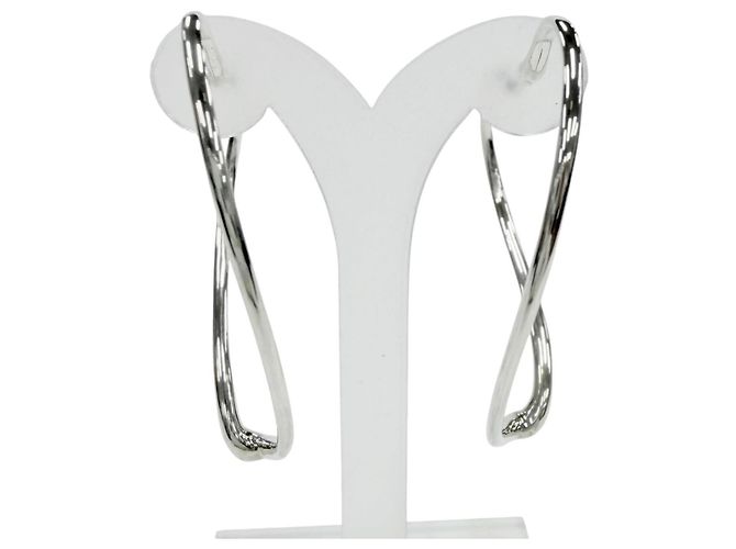 Orecchini a cerchio Elsa Peretti Open Heart Large di Tiffany & Co. Argento - vista 5