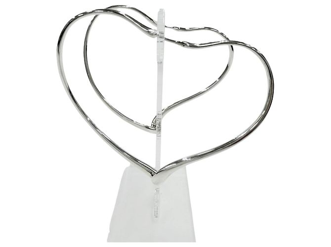 Orecchini a cerchio Elsa Peretti Open Heart Large di Tiffany & Co. Argento - vista 6