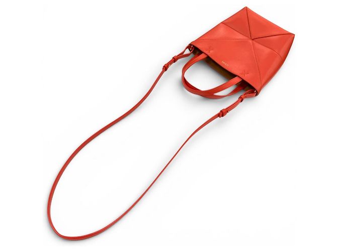 Mini borsa tote pieghevole Loewe Puzzle Rosso - vista 7