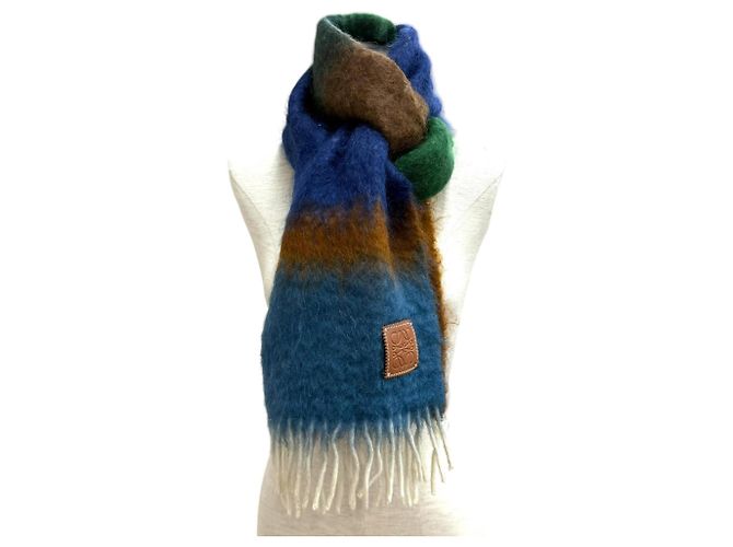 Stola Loewe in misto lana e mohair multicolore - vista 3